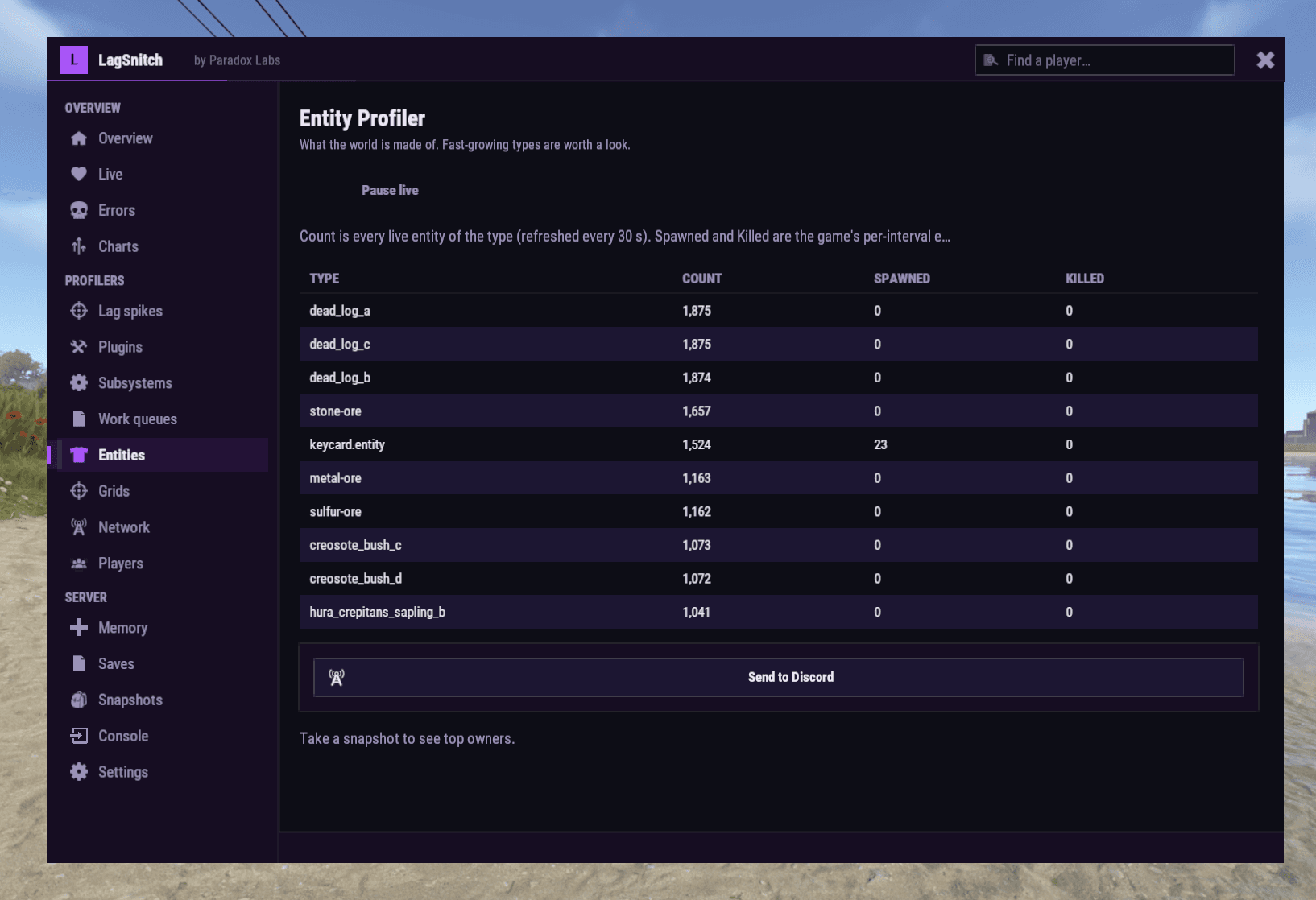 LagSnitch screenshot 5