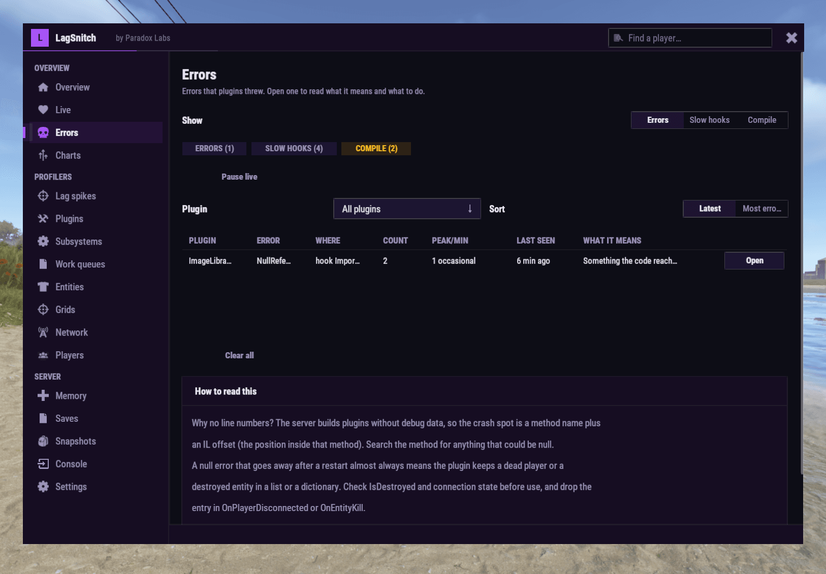 LagSnitch screenshot 3